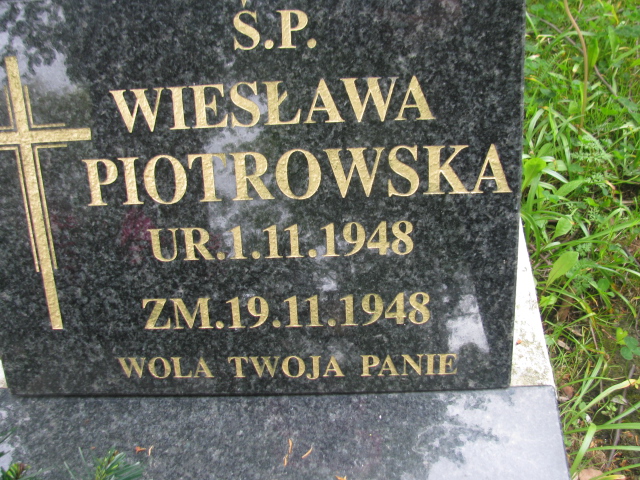 Wiesława Piotrowska 1948 Rzepin - Grobonet - Wyszukiwarka osób pochowanych