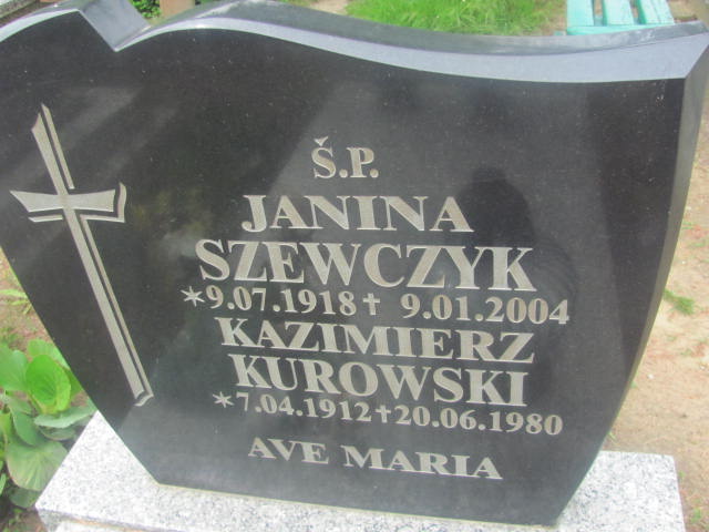 Janina Szewczyk Kurowska 1918 Rzepin - Grobonet - Wyszukiwarka osób pochowanych