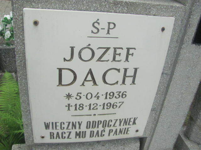 Józef Dach  1936 Rzepin - Grobonet - Wyszukiwarka osób pochowanych