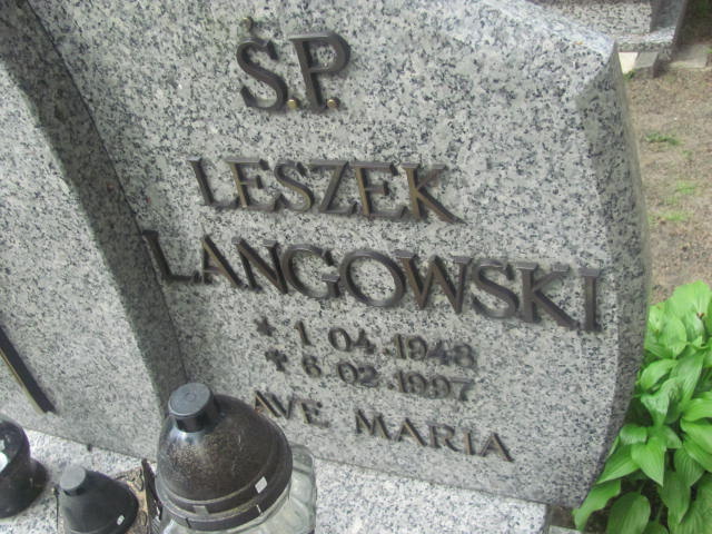 Leszek Langowski 1948 Rzepin - Grobonet - Wyszukiwarka osób pochowanych