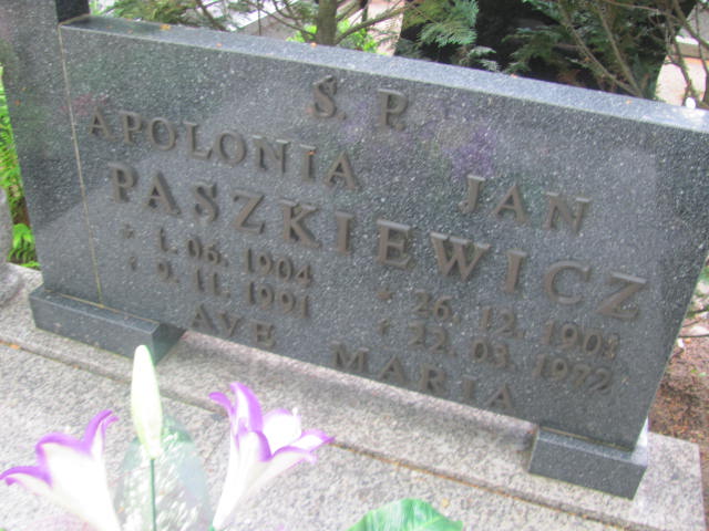 Jan Paszkiewicz 1901 Rzepin - Grobonet - Wyszukiwarka osób pochowanych