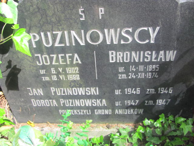 Bronisław Puzinowski 1895 Rzepin - Grobonet - Wyszukiwarka osób pochowanych