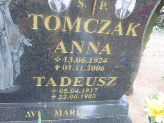 Anna Tomczak 1924 Rzepin - Grobonet - Wyszukiwarka osób pochowanych