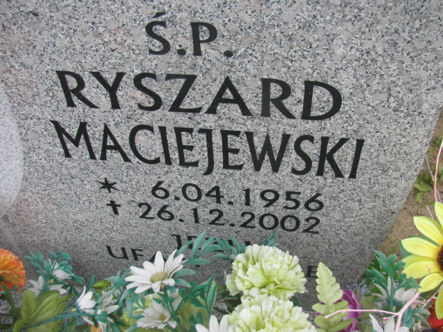 Ryszard Maciejewski 1956 Rzepin - Grobonet - Wyszukiwarka osób pochowanych
